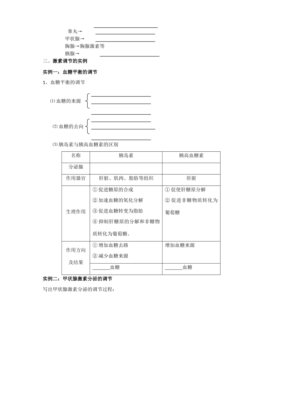 江苏省怀仁中学2014高中生物《第二章 第二节 通过激素的调节》教案 新人教版必修3_第2页
