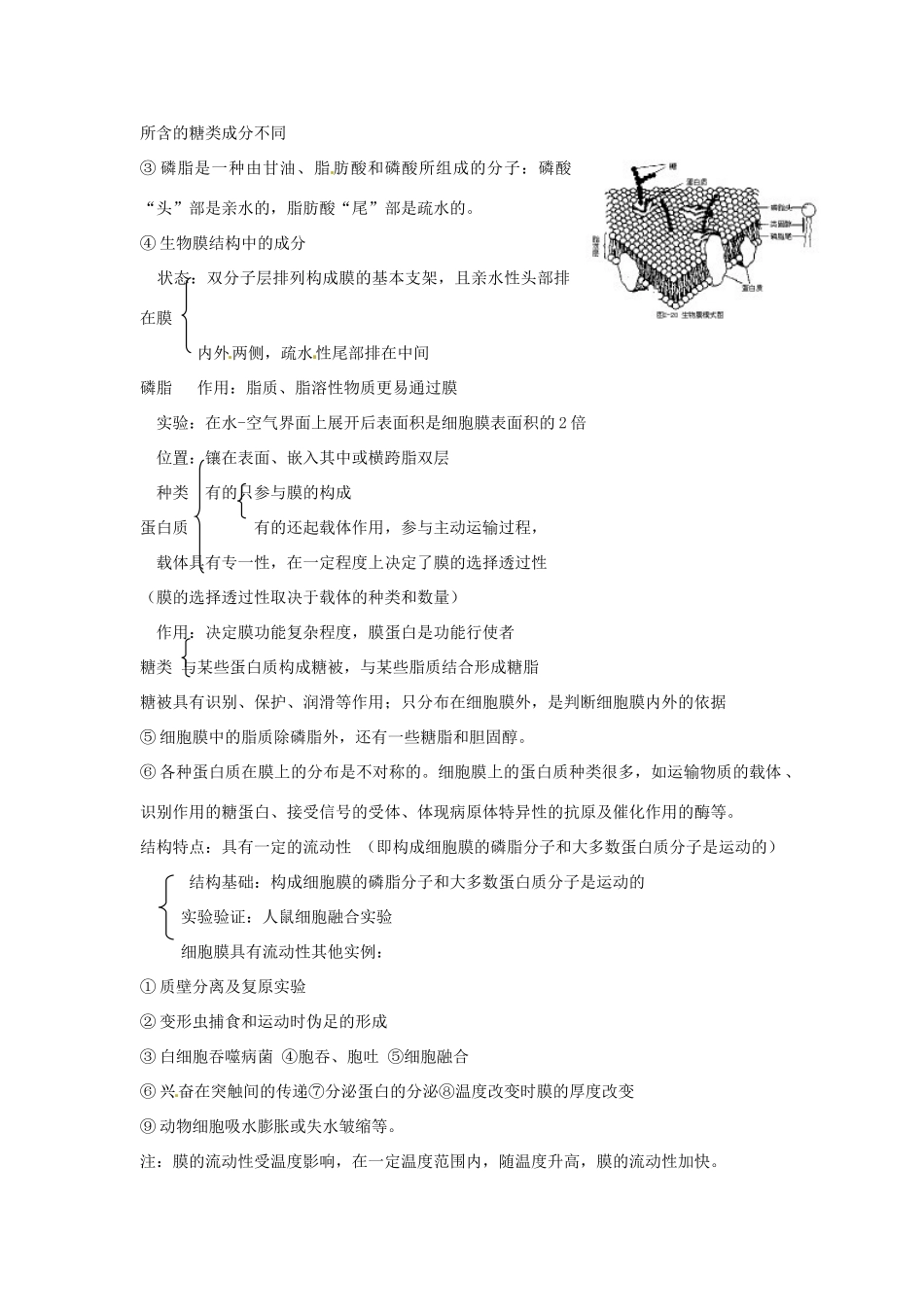 江苏省江阴市成化高级中学2014届高考生物一轮复习 第3章 细胞的基本结构教案 新人教版必修1_第3页