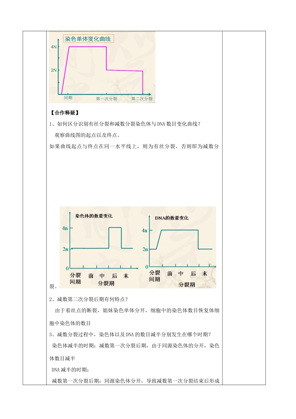 江苏省徐州市睢宁县菁华高级中学2014年高中生物 第二章 第一节 减数分裂（第二课时）四步教学法课时教学设计 苏教版必修2_第3页