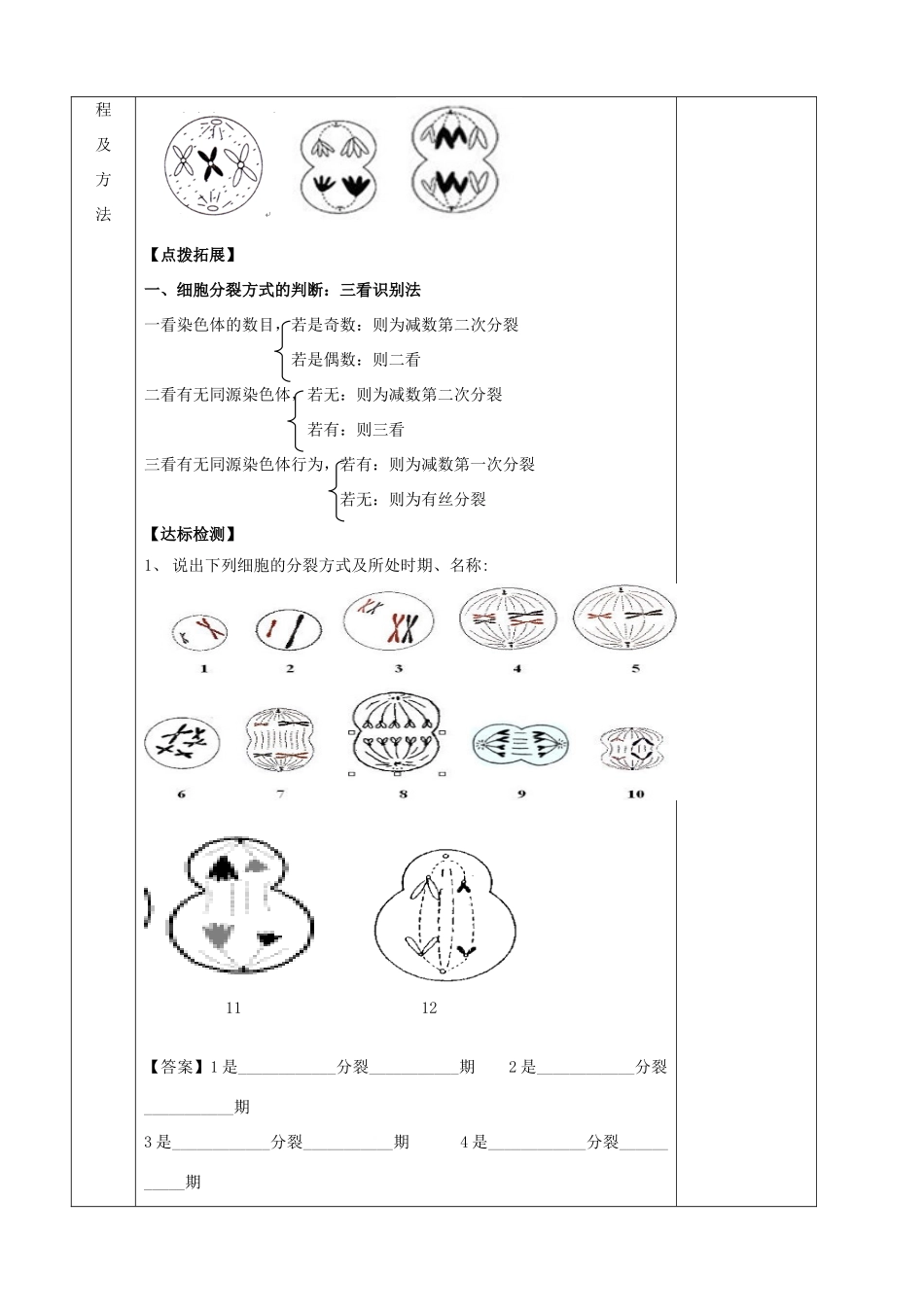 江苏省徐州市睢宁县菁华高级中学2014年高中生物 第二章 减数分裂和有性生殖（第四课时）四步教学法课时教学设计 苏教版必修2_第2页