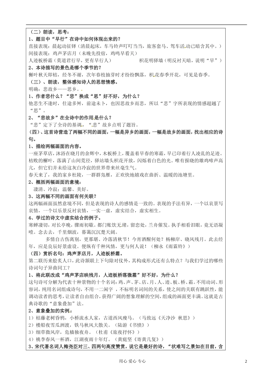 江苏省扬州市安宜高级中学高二语文B部《商山早行》导学案2_第2页