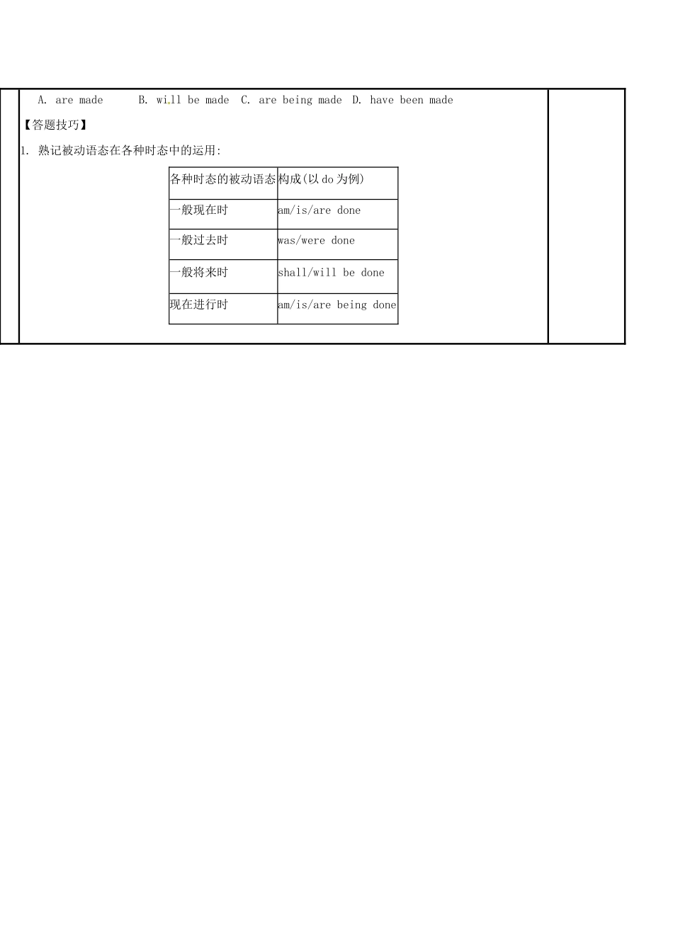 江苏省徐州市铜山县高三英语二轮复习 语法专项五 时态和语态（二）教学案-人教版高三全册英语教学案_第2页
