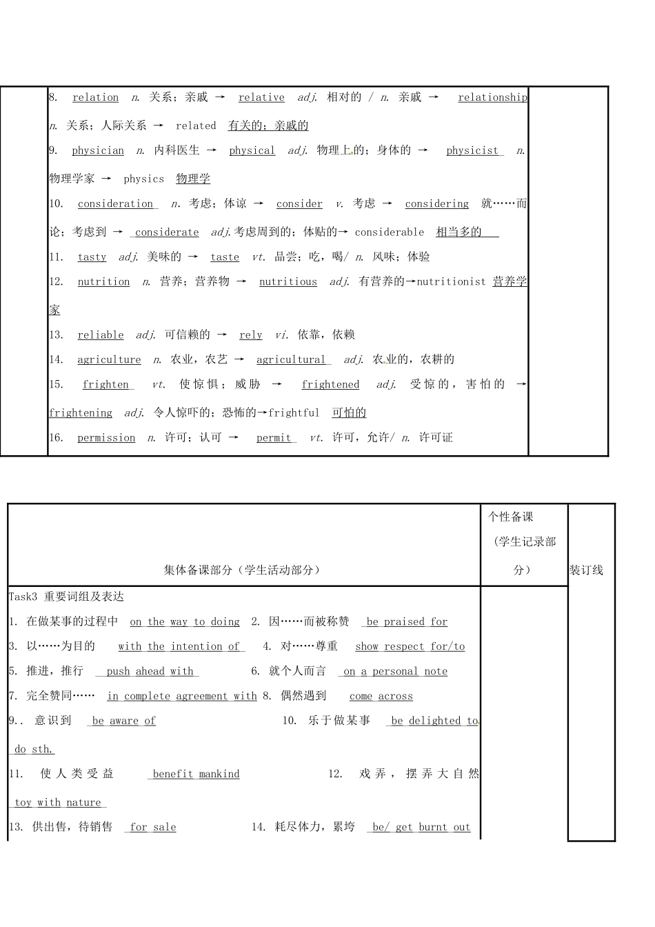 江苏省徐州市铜山县高三英语一轮复习 Module 5 Unit3 Science and nature（一）教学案-人教版高三全册英语教学案_第2页