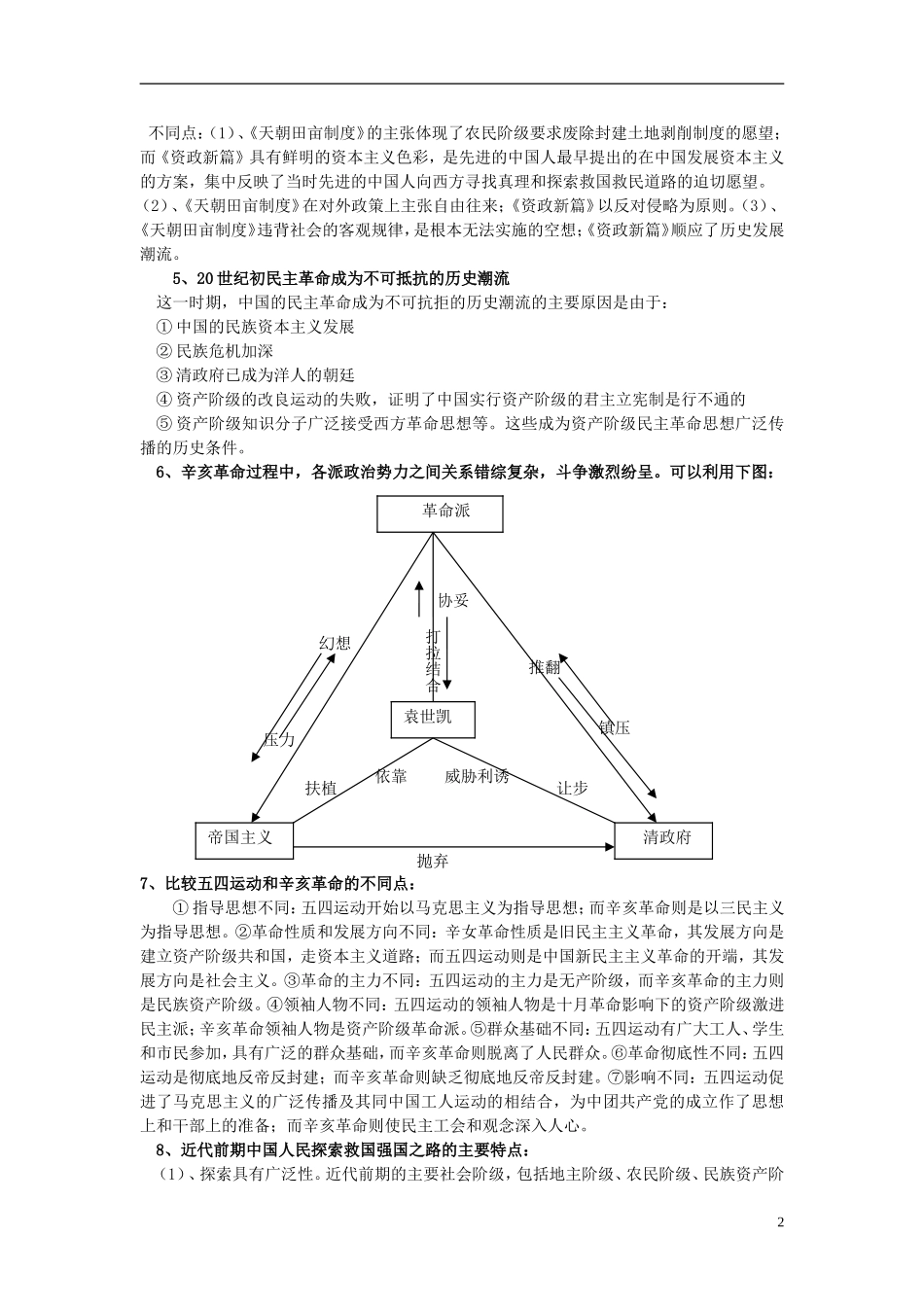 江苏省扬州市高考历史一轮复习 第三单元 近代中国的民主革命教案 人民版必修1-人民版高三必修1历史教案_第2页
