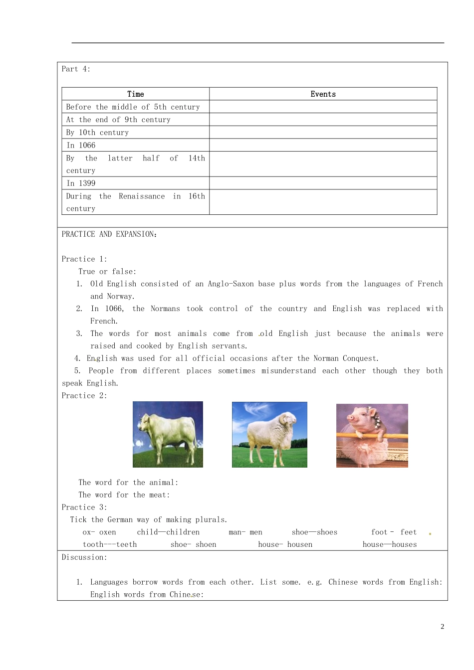 江苏省徐州市王杰中学高中英语 unit2 welcome and reading导学案 新人教版必修3_第2页