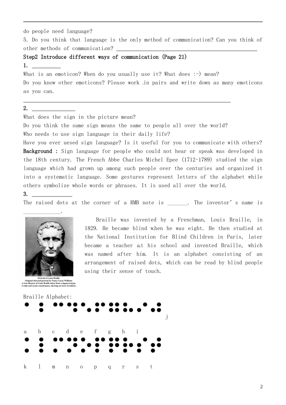 江苏省徐州市王杰中学高中英语 unit2 welcome导学案 新人教版必修3_第2页