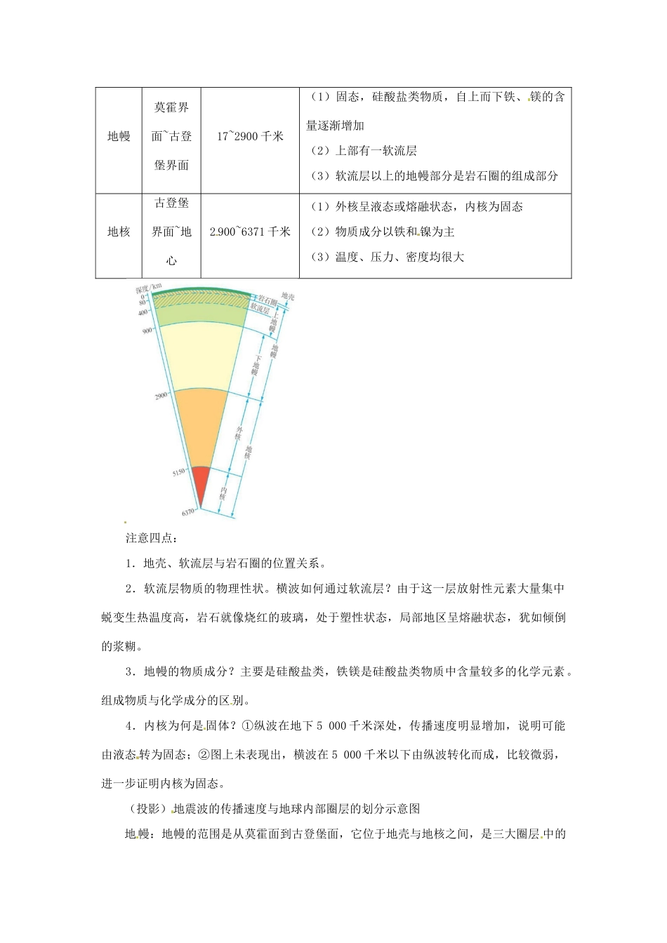 江苏省海安县实验中学高二地理《第四节 地球的结构》学案 新人教版_第3页