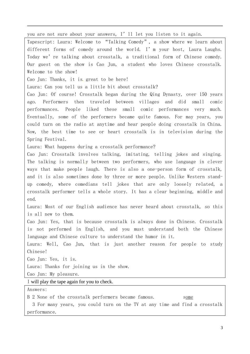 江苏省淮安中学II部高二英语 M6U1 Task导学案 牛津译林版_第3页