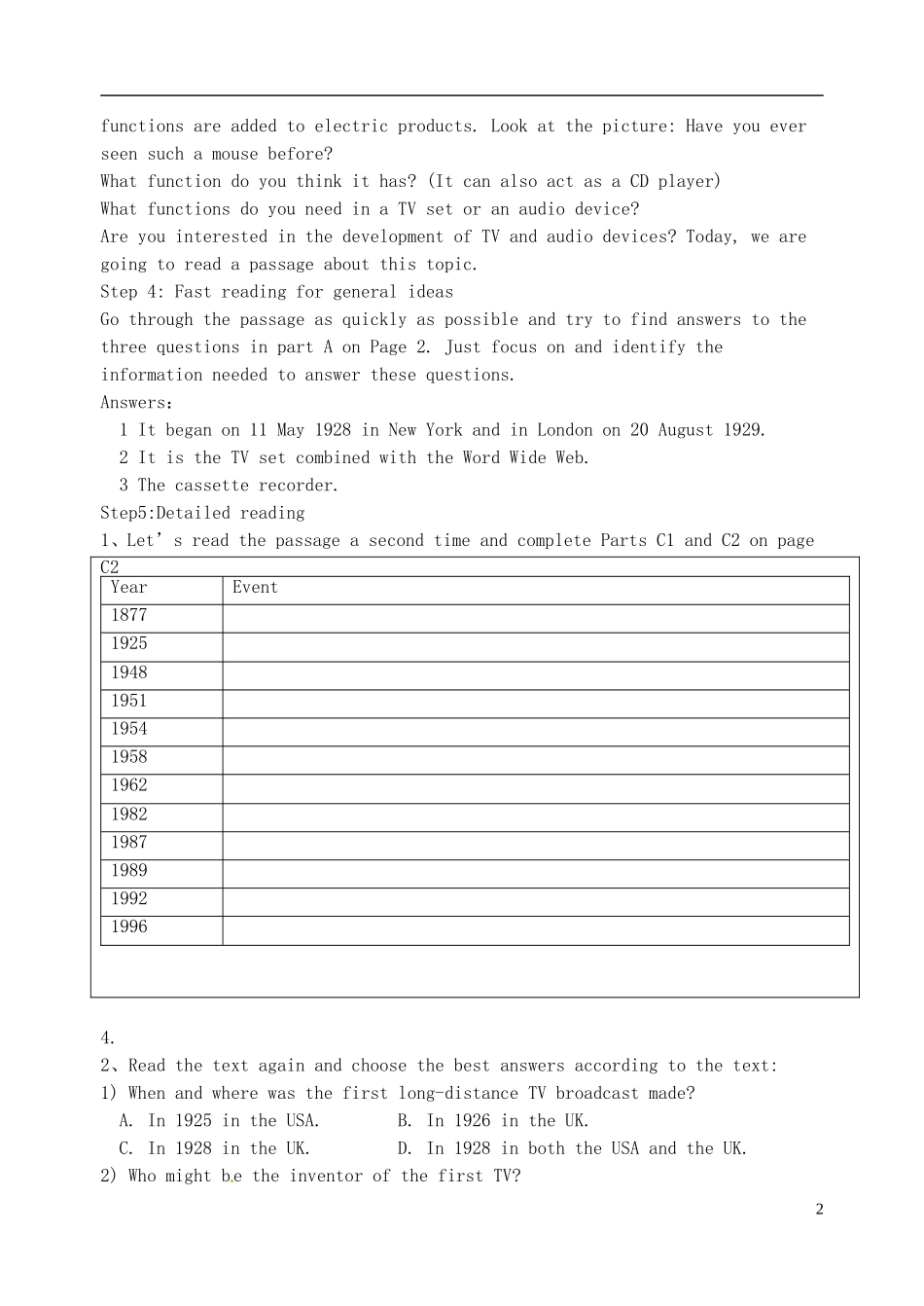 江苏省淮安中学II部高二英语 M7U1 reading导学案 牛津译林版_第2页