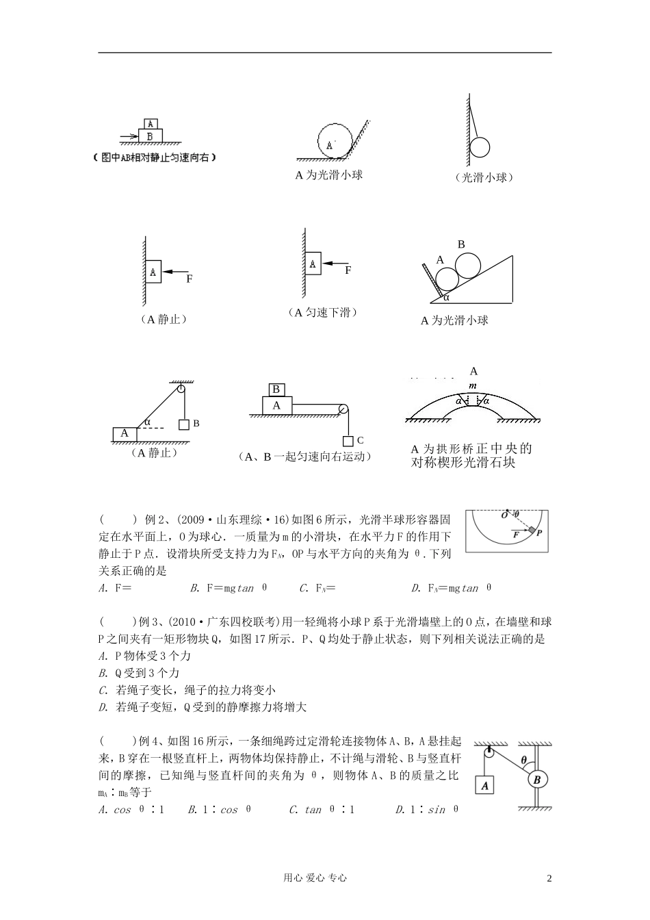 江苏省溧阳市2013届高三物理一轮复习 相互作用4学案 新人教版_第2页