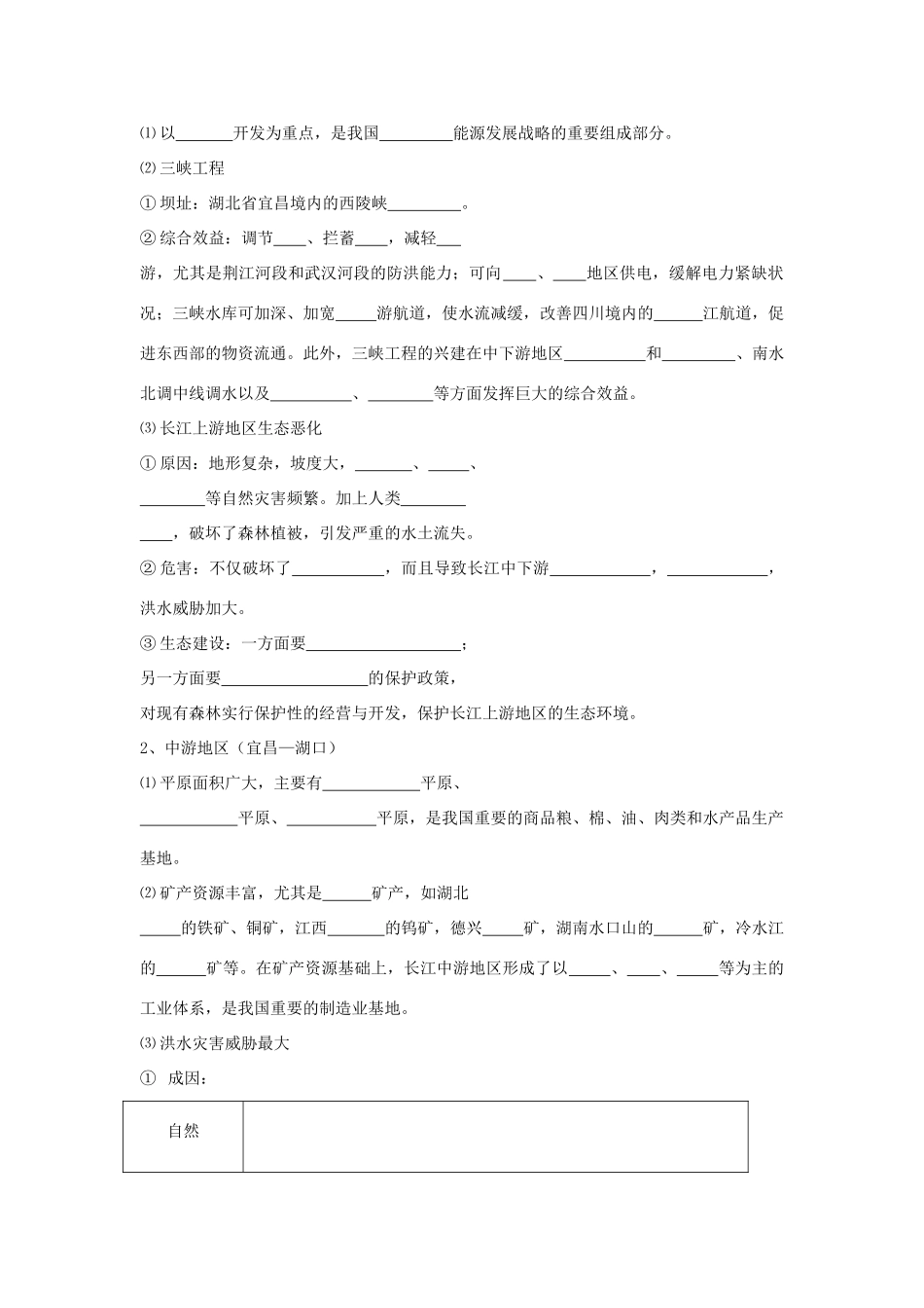 江苏省海头高级中学2012届高三地理一轮复习 第4讲 第1节 流域综合开发与可持续发展导学案_第2页