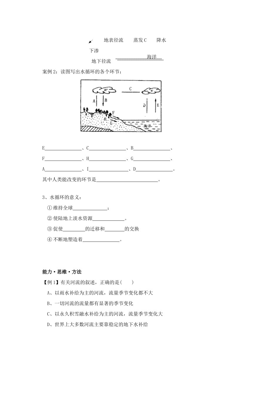 江苏省海头高级中学2012届高三地理一轮复习 第12讲 自然界的水循环导学案_第3页