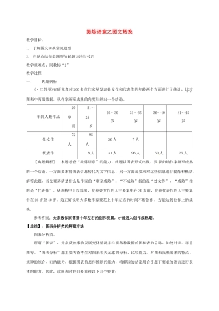 江苏省沭阳县高三语文总复习 提炼语意之图文转换教学案-人教版高三全册语文教学案