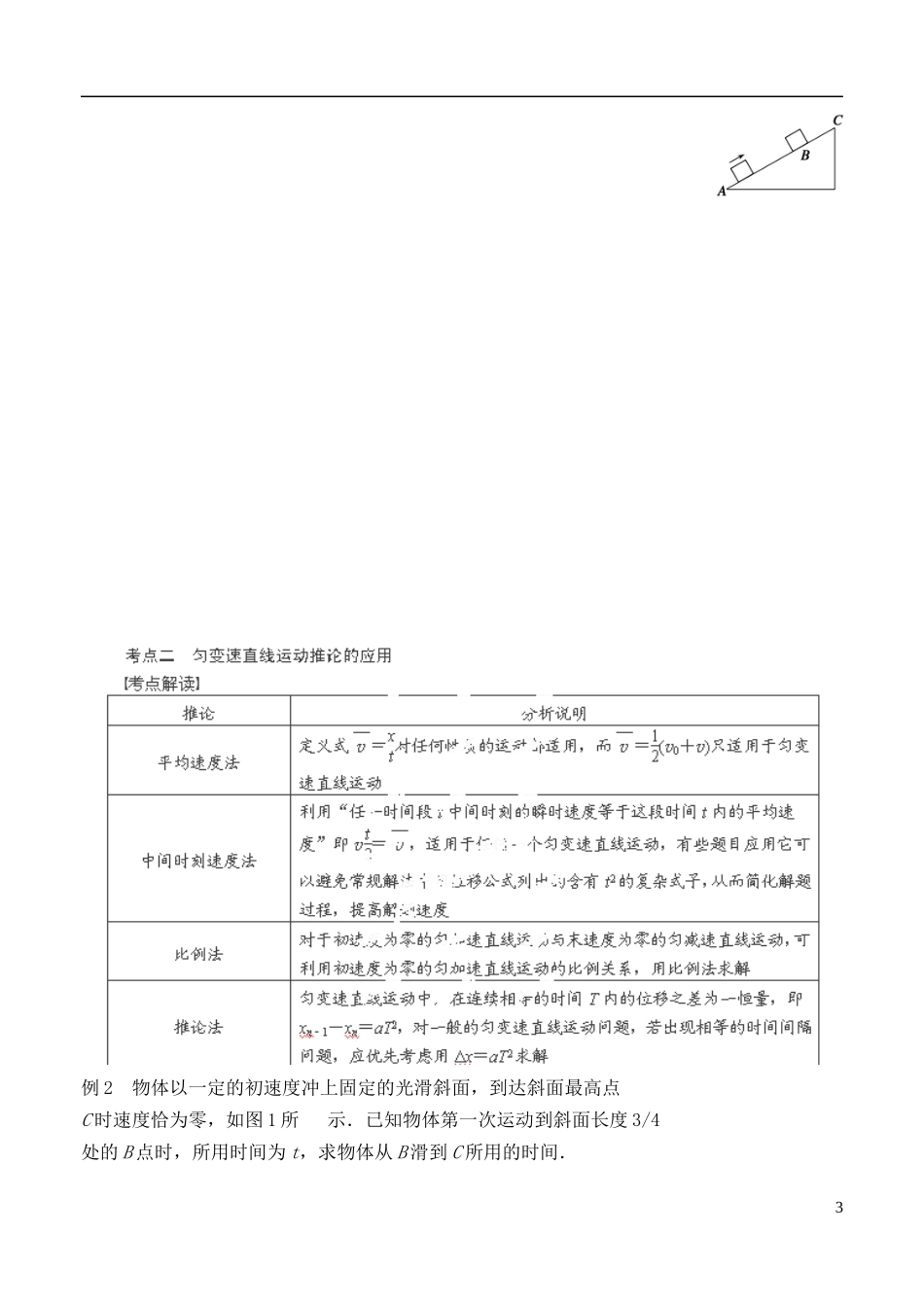 江苏省海头高级中学2014届高三物理一轮复习 第1章第2课时《匀变速直线运动的规律》导学案_第3页
