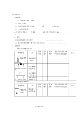 江苏省海头高级中学高中物理《3.2弹力》学案 新人教版必修1