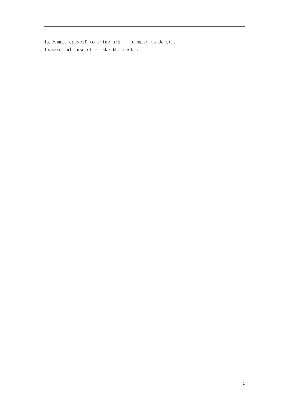 江苏省泰兴市第三高级中学2014届高三英语 任务型阅读常用词汇及词组转换学案_第3页