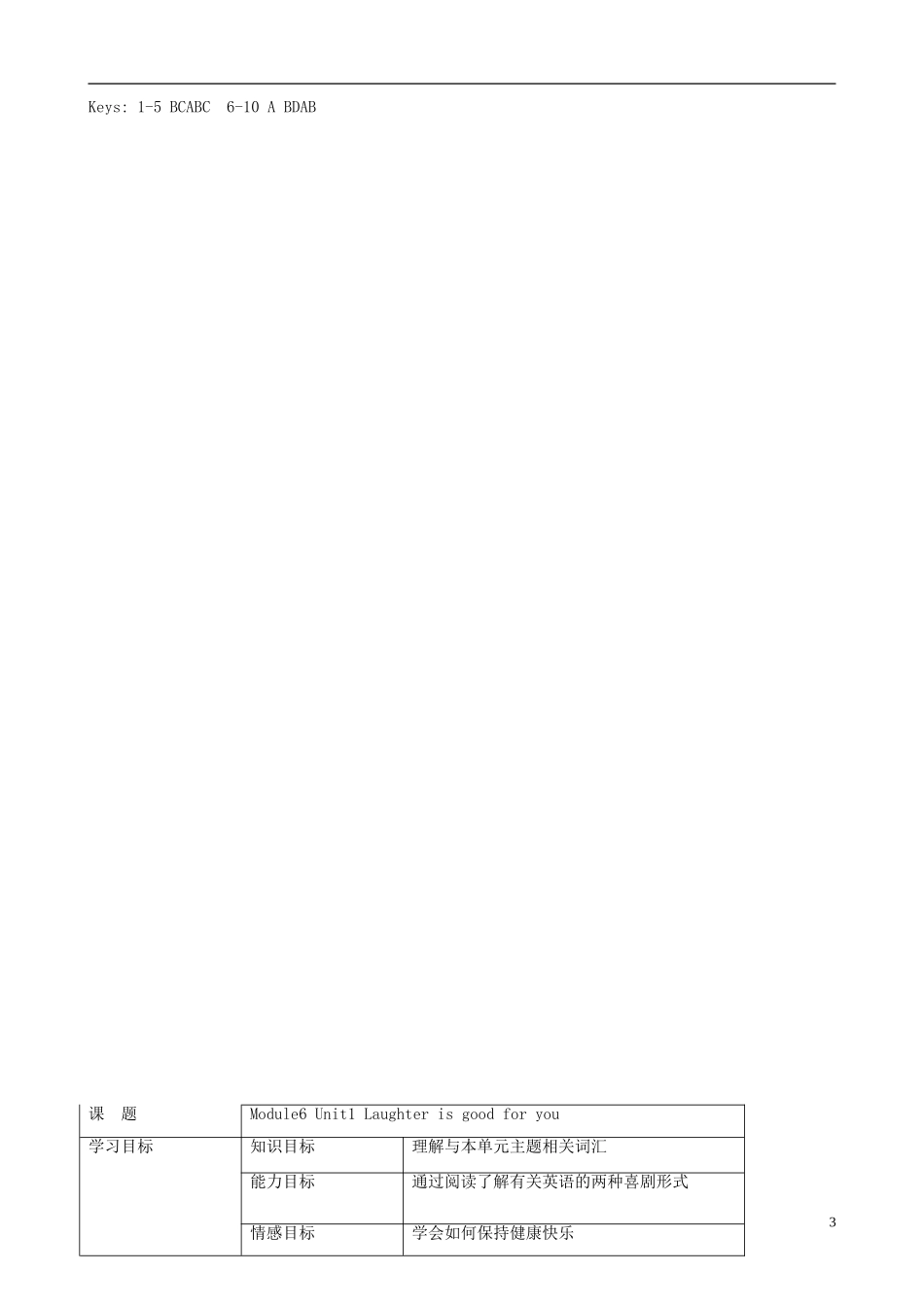 江苏省灌南高级中学高中英语 Module 6 Unit1学案2 牛津版选修6_第3页