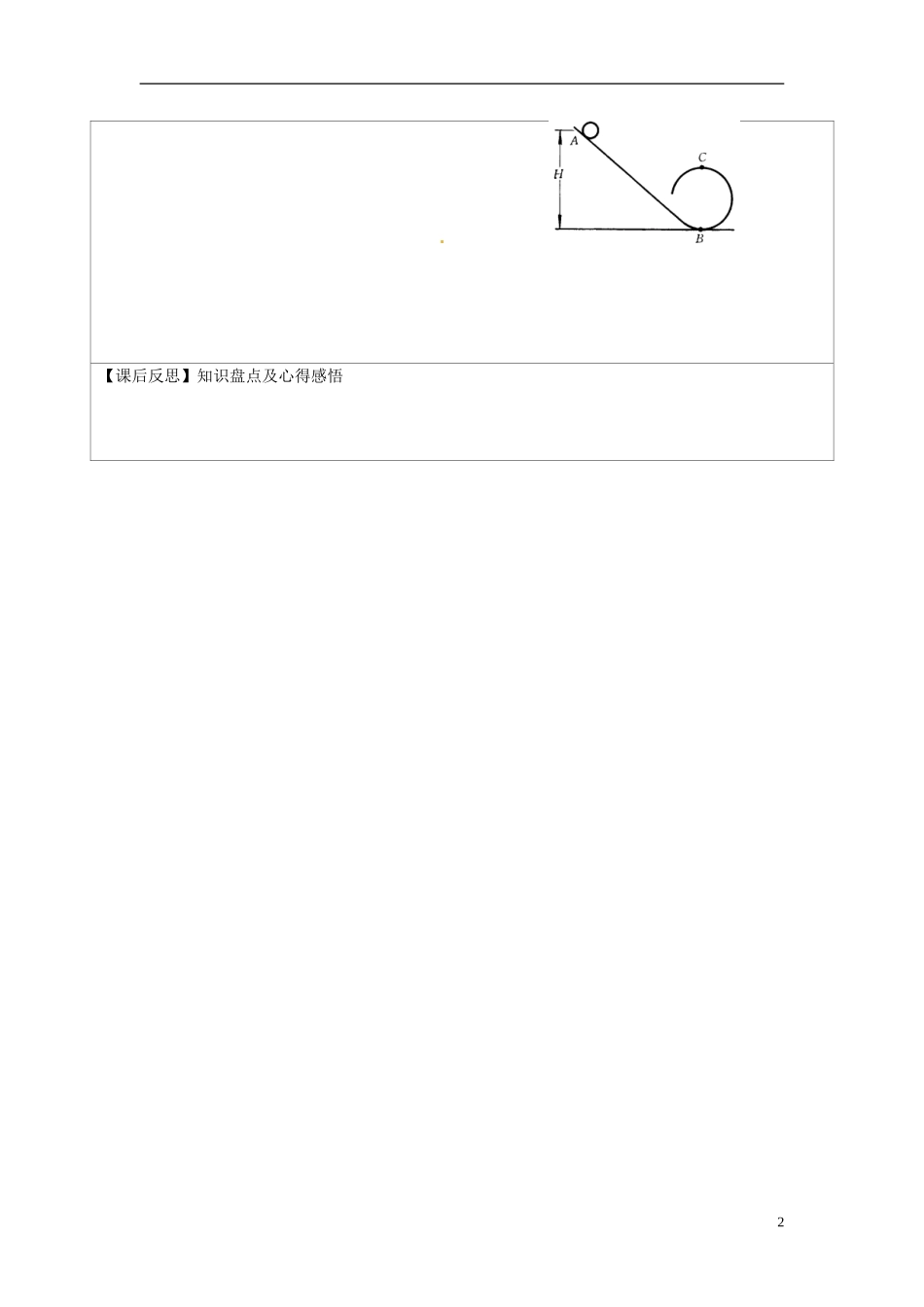 江苏省连云港市灌云县四队中学2014年高中物理 7.8 机械能及其守恒定律（二）学案 新人教版必修2_第2页