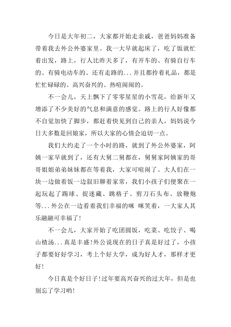 大年初二日记大全_第2页