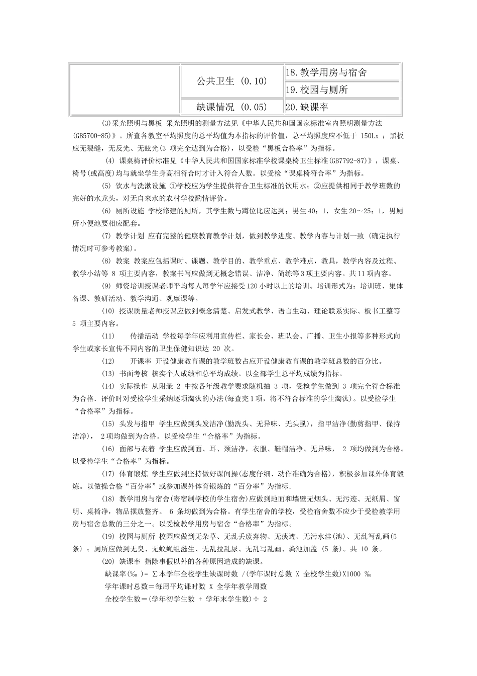 学校健康教育评价方案_第2页