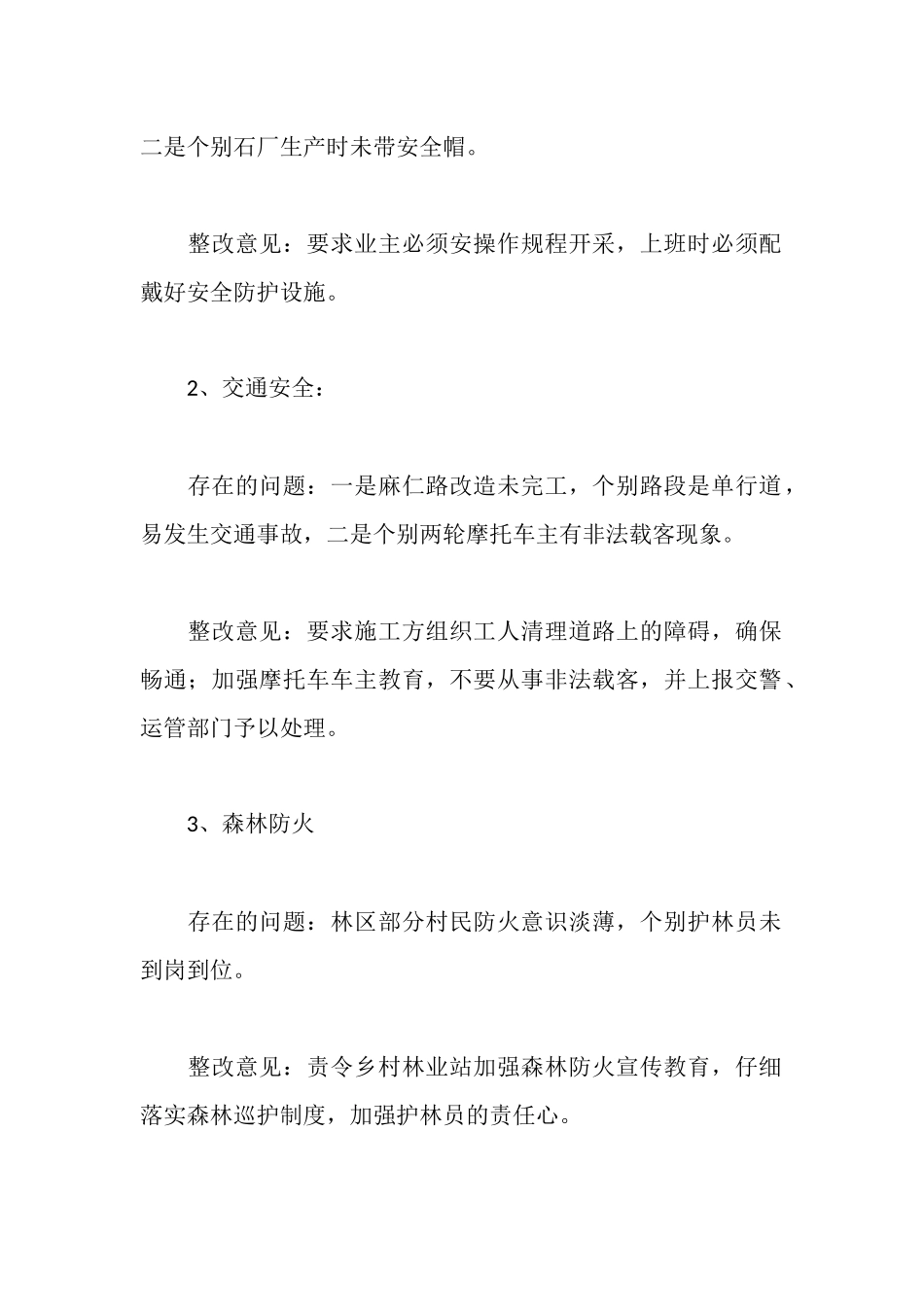 安全生产百日行自查报告_第2页