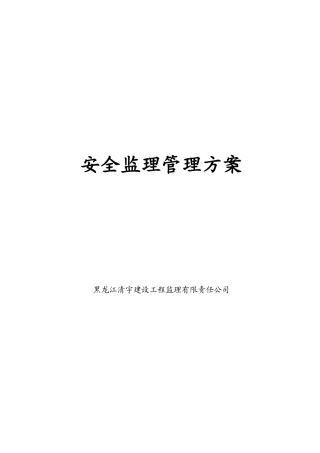 安全监理管理方案