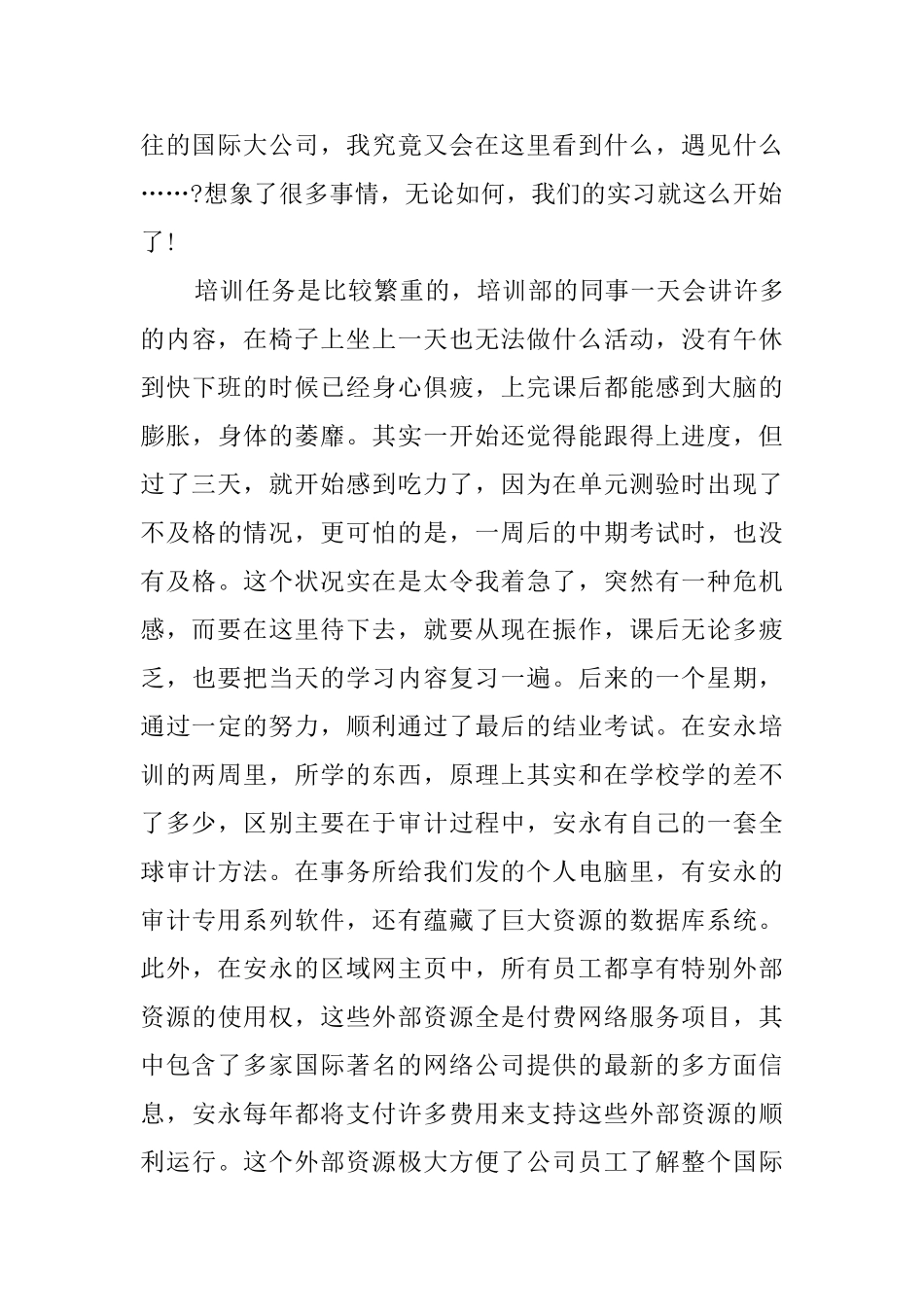 安永的实习报告_第2页