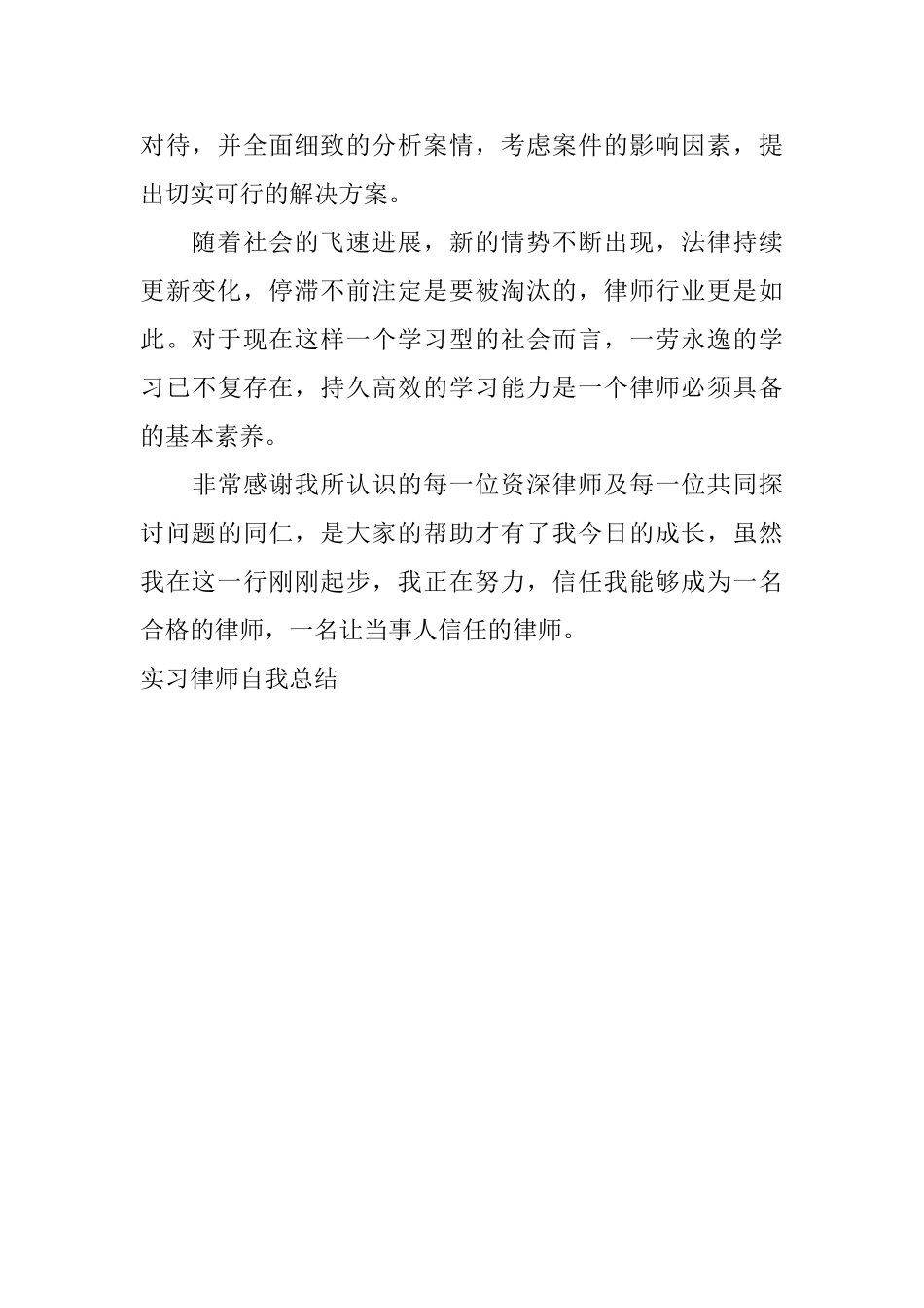 实习律师自我总结_第2页