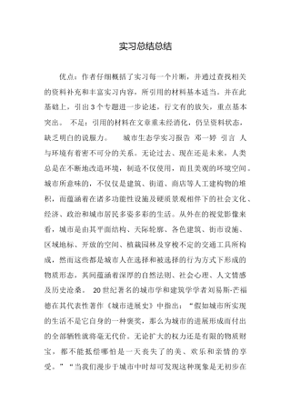 实习总结总结