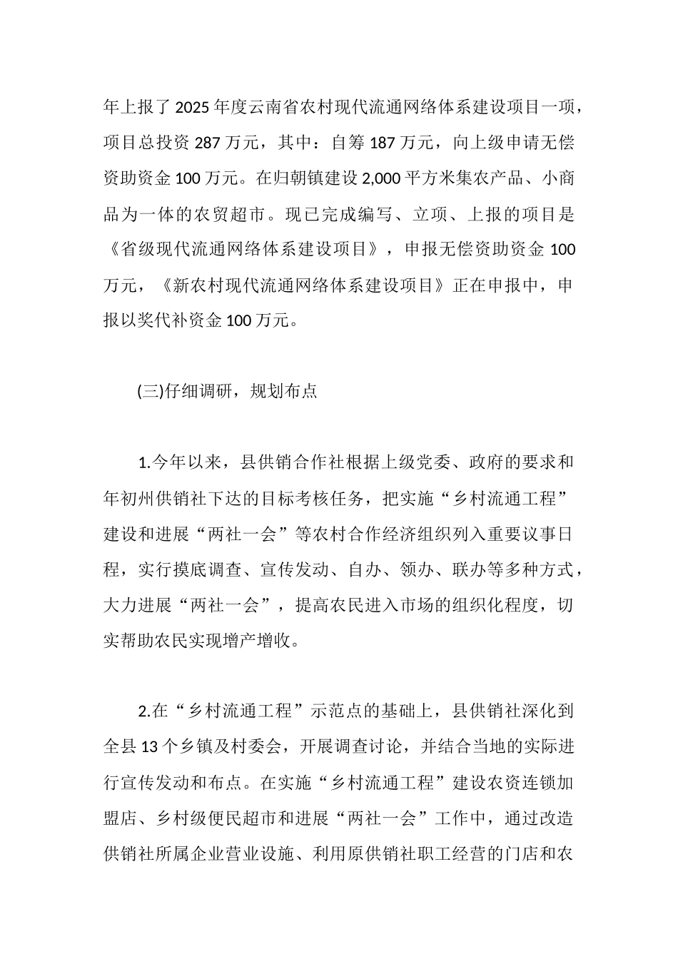 实施乡村流通工程建设工作情况_第2页