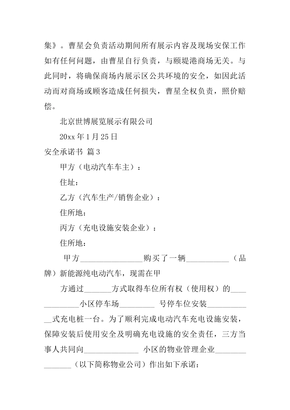 实用的安全承诺书四篇_第2页