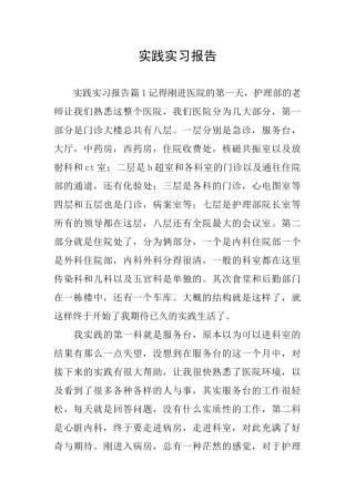 实践实习报告