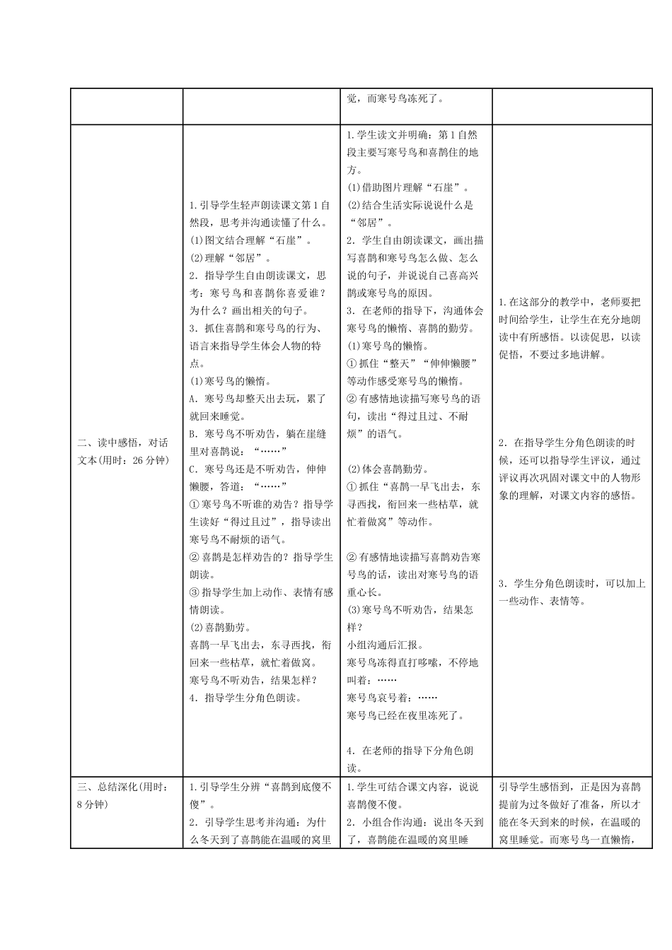 寒号鸟教学设计_第3页