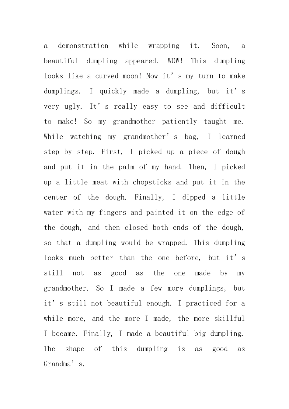 小学三年级我的暑假生活英语短文_第3页