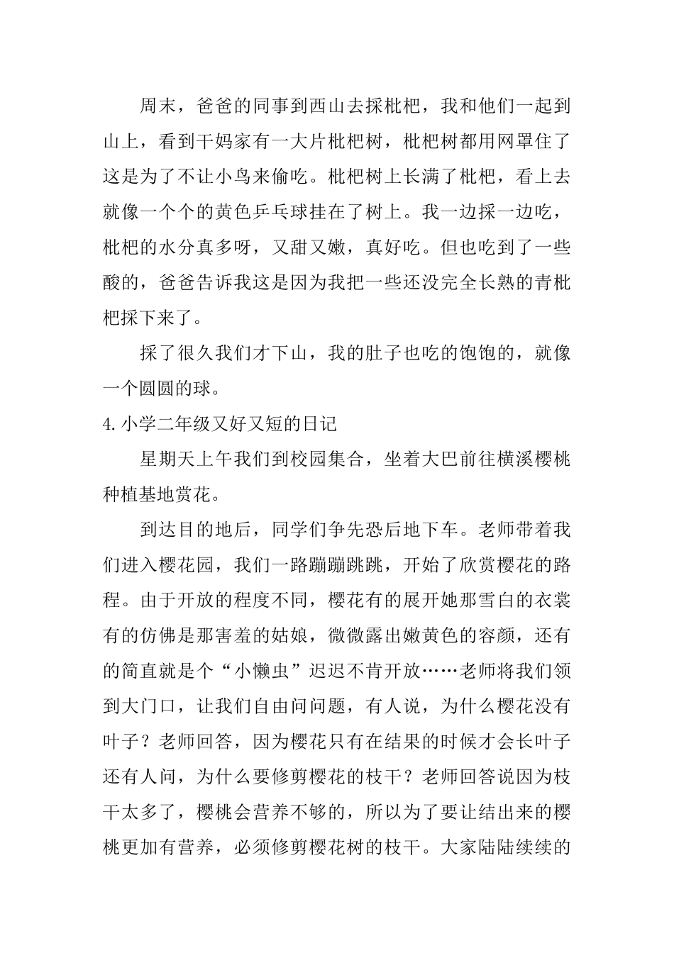 小学二年级又好又短的日记_第2页