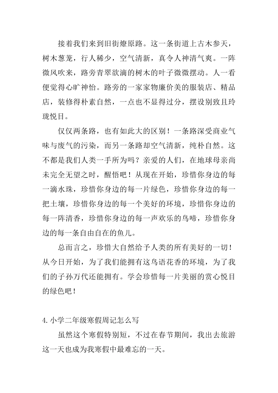 小学二年级寒假周记怎么写_第3页