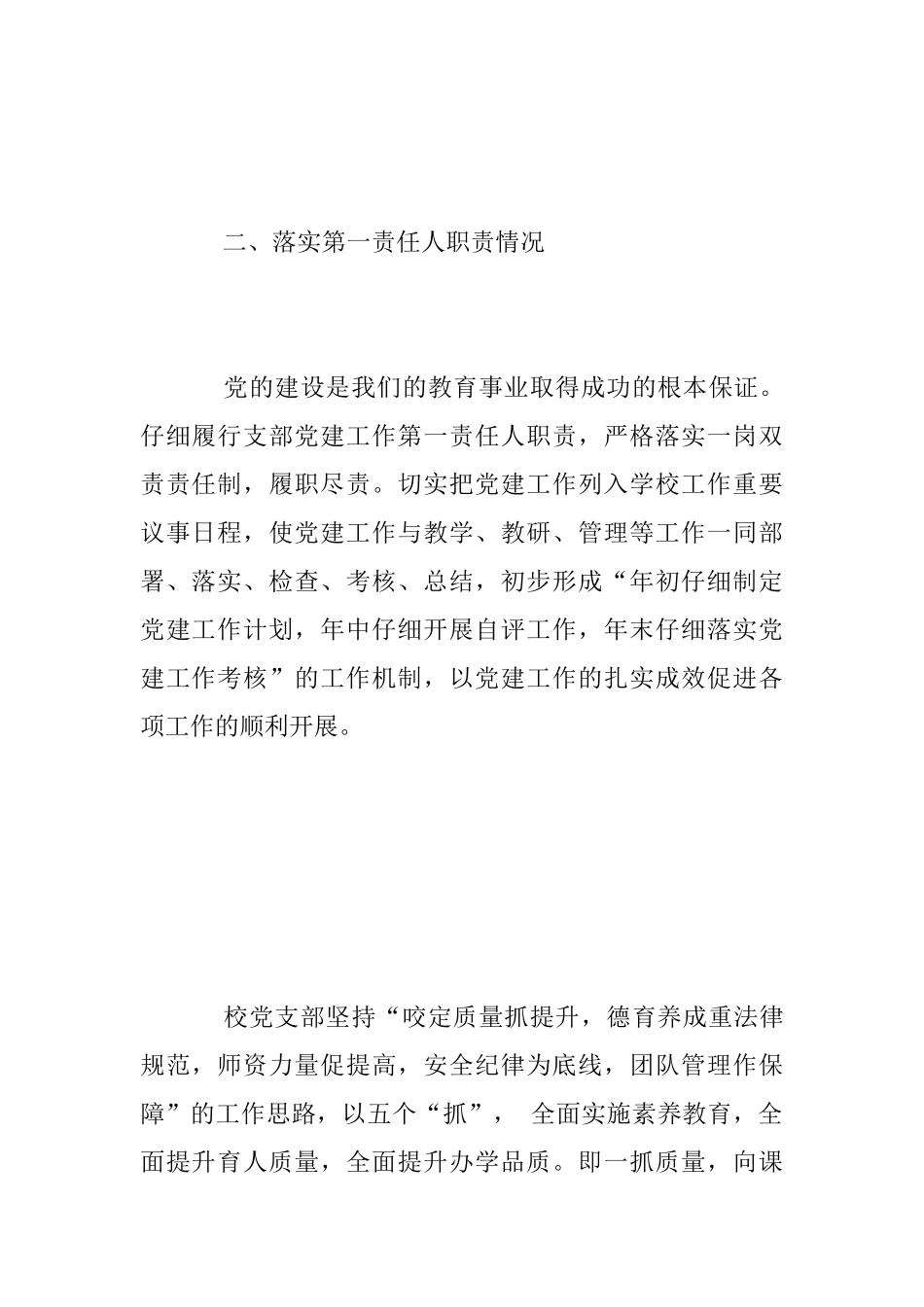 小学党支部书记述职报告2025_第2页