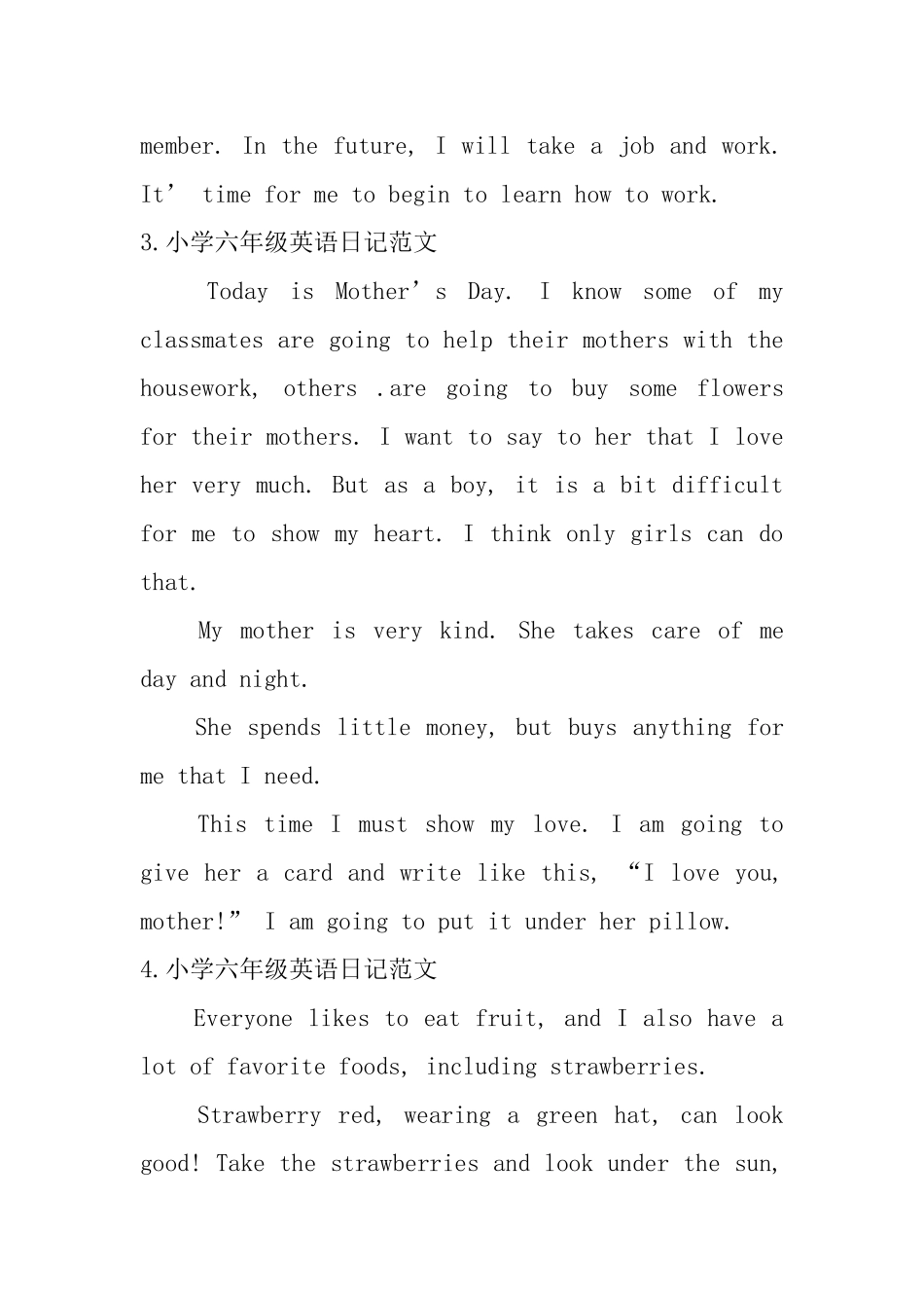 小学六年级英语日记范文5篇_第2页