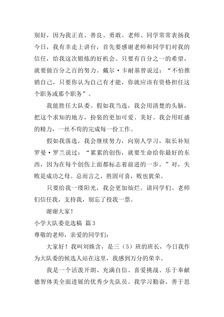 小学大队委竞选稿3篇_第3页