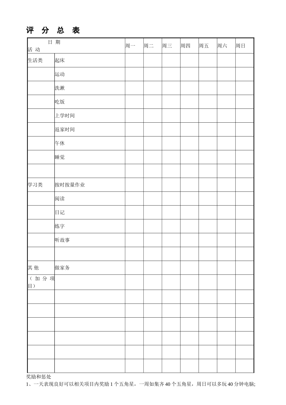 小学生作息时间表_第2页