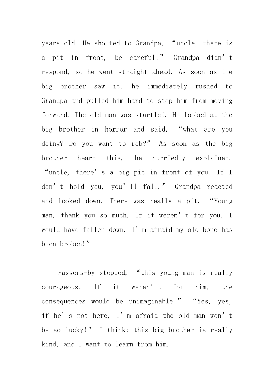 小学生寒假见闻英语日记_第3页