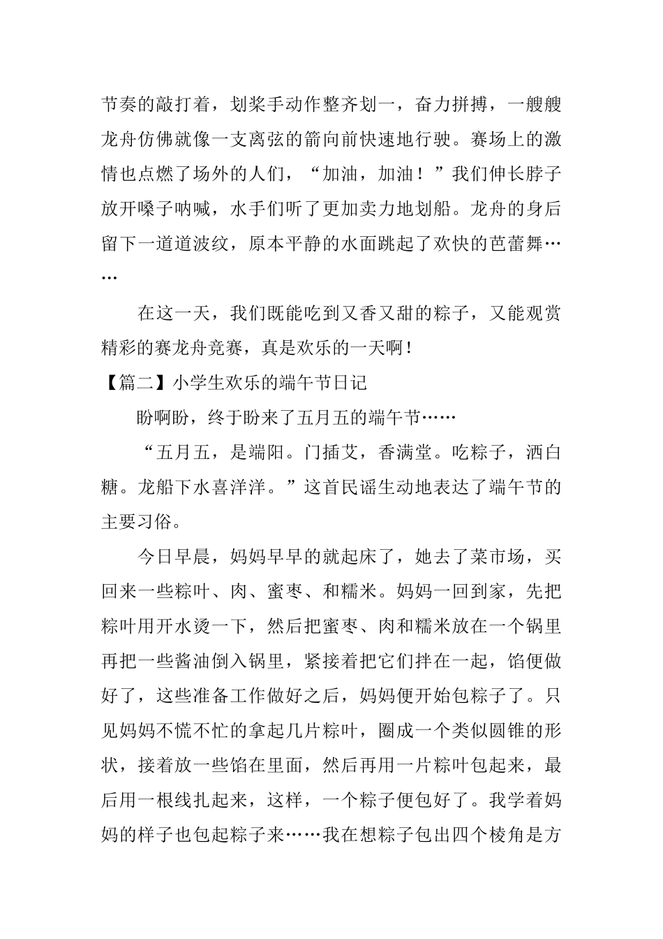 小学生快乐的端午节日记_第2页
