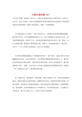 小桔灯读后感(2)