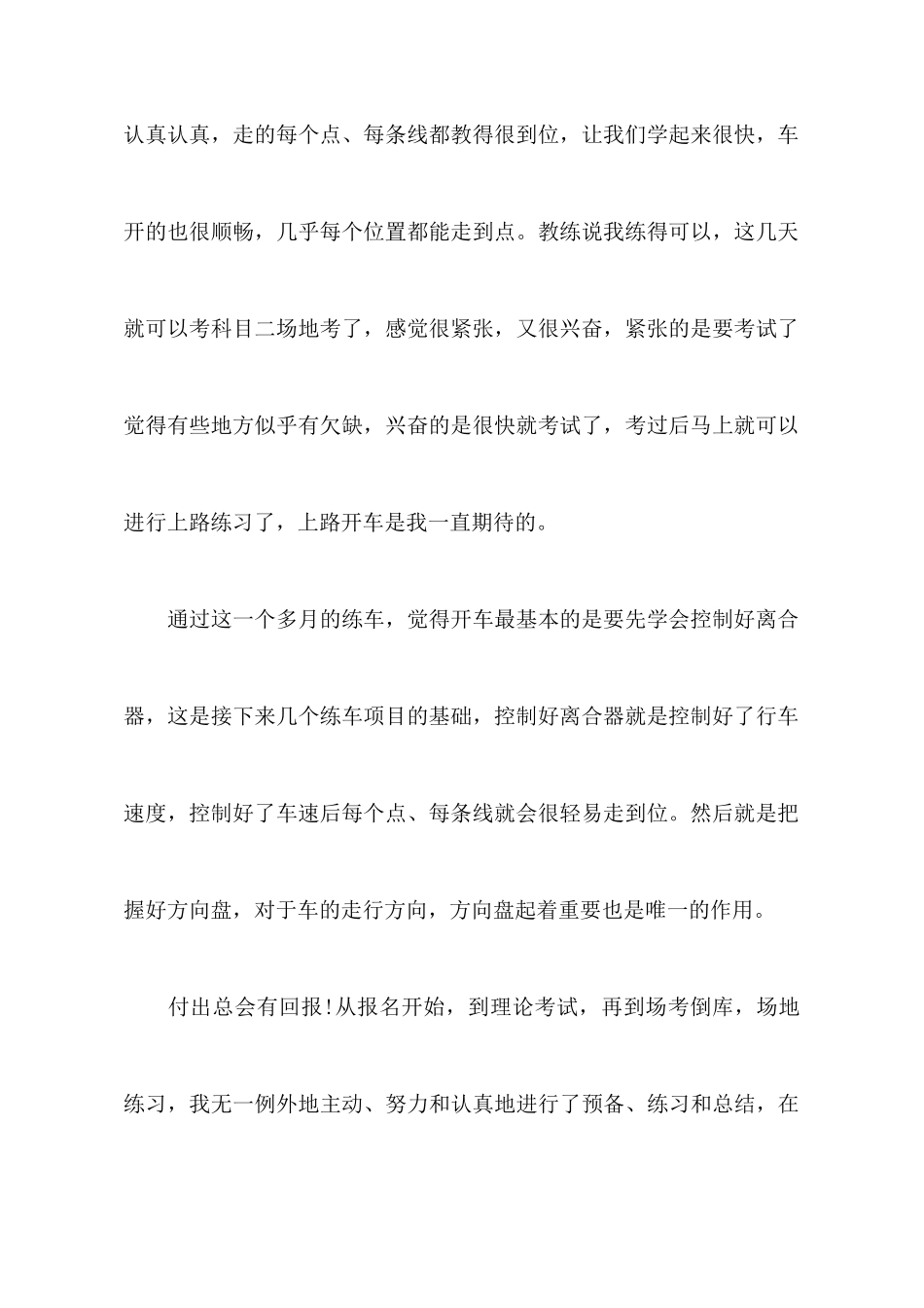 小车车学车心得体会感想_第3页