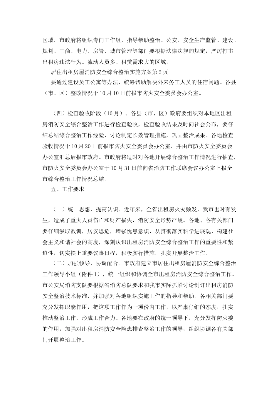 居住出租房屋消防安全综合整治实施方案_第3页