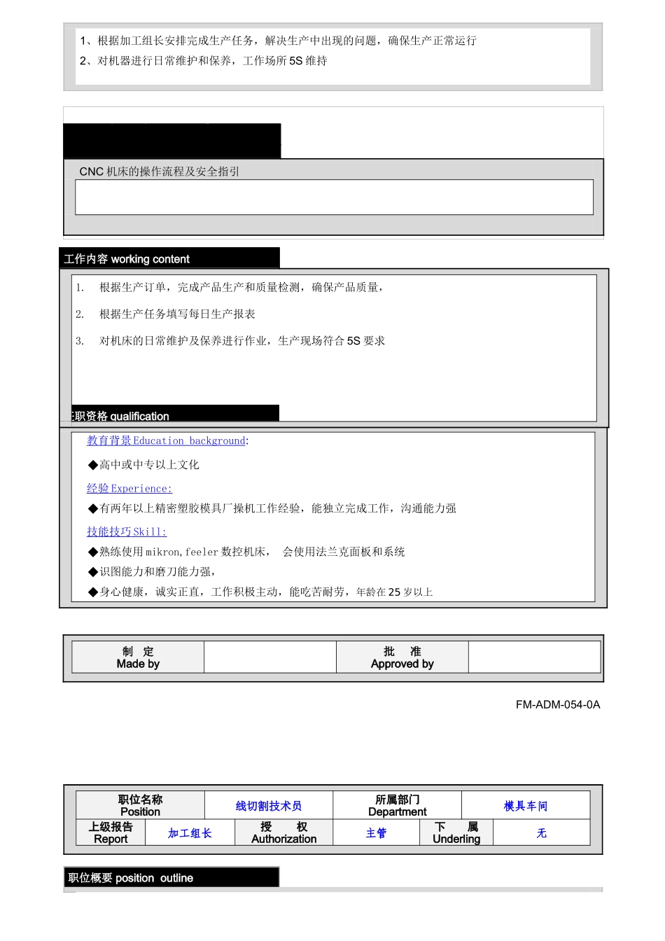 岗位职责说明模具车间_第2页
