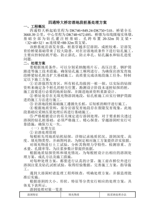 岩溶地段桩基处理方案