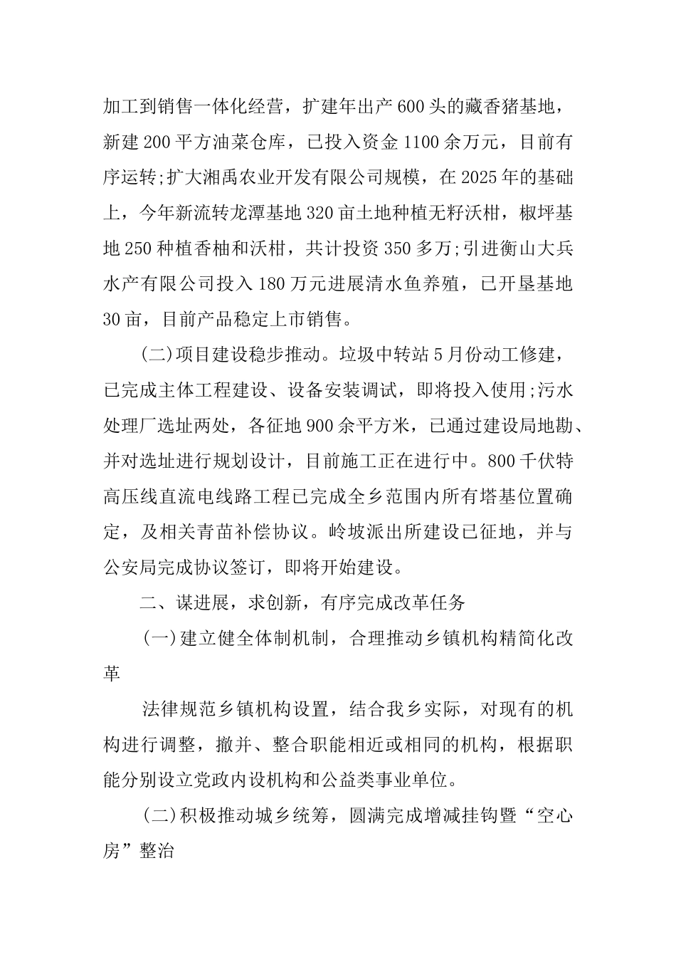 岭坡乡2025年工作总结和2025年工作思路_第2页