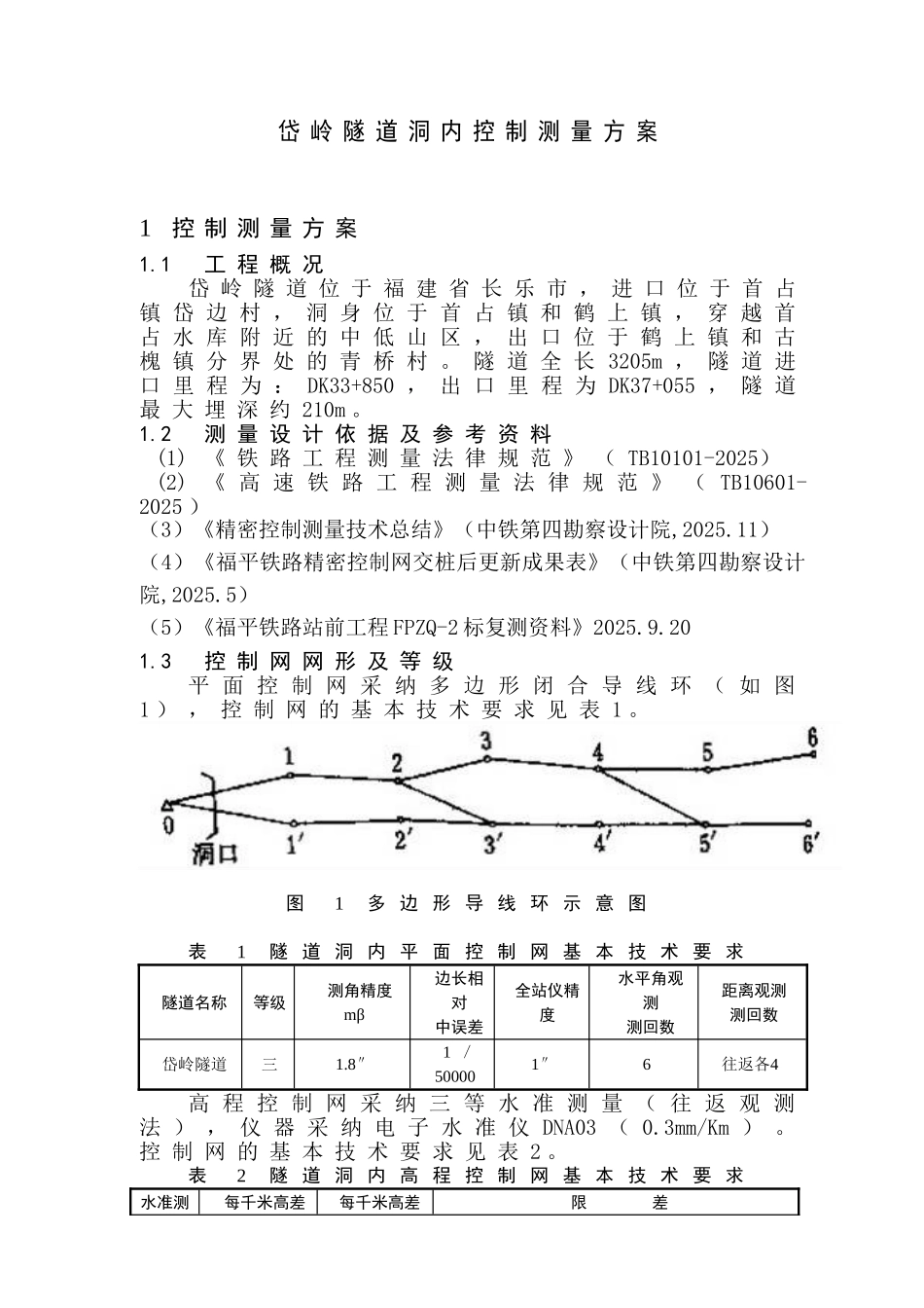 岱岭隧道洞内控制测量方案2025514_第2页