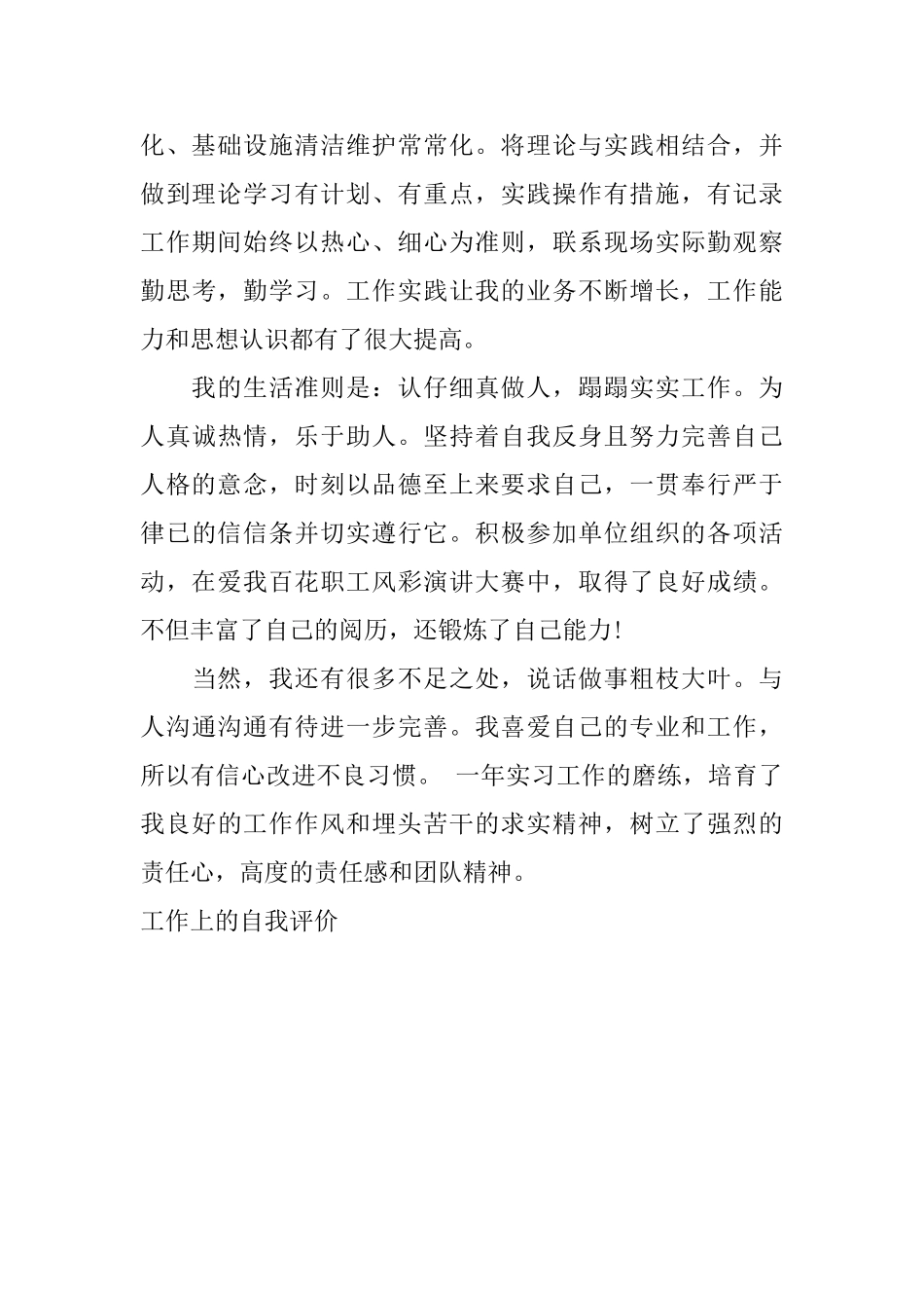 工作上的自我评价_第2页